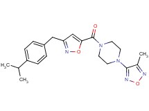 1-{[3-(4-isopropylbenzyl)-5-isoxazolyl]carbonyl}-4-(4-methyl-1,2,5-oxadiazol-3-yl)piperazine