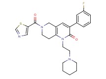 3-(3-fluorophenyl)-1-[2-(1-piperidinyl)ethyl]-6-(1,3-thiazol-5-ylcarbonyl)-5,6,7,8-tetrahydro-1,6-naphthyridin-2(1H)-one