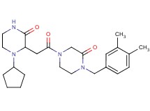 4-[(1-cyclopentyl-3-oxo-2-piperazinyl)acetyl]-1-(3,4-dimethylbenzyl)-2-piperazinone
