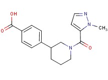 4-{1-[(1-methyl-1H-pyrazol-5-yl)carbonyl]piperidin-3-yl}benzoic acid