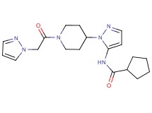 N-(1-{1-[2-(1H-pyrazol-1-yl)acetyl]-4-piperidinyl}-1H-pyrazol-5-yl)cyclopentanecarboxamide