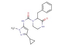 2-benzyl-N-(3-cyclopropyl-1-methyl-1H-pyrazol-5-yl)-3-oxopiperazine-1-carboxamide