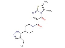 6-{[4-(4-ethyl-1H-pyrazol-5-yl)piperidin-1-yl]carbonyl}-2,3-dimethyl-5H-[1,3]thiazolo[3,2-a]pyrimidin-5-one
