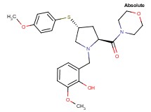 2-methoxy-6-{[(2S,4R)-4-[(4-methoxyphenyl)thio]-2-(4-morpholinylcarbonyl)-1-pyrrolidinyl]methyl}phenol