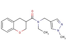 N-ethyl-N-[(1-methyl-1H-pyrazol-4-yl)methyl]chromane-3-carboxamide