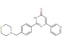 6-pyridin-3-yl-2-[4-(thiomorpholin-4-ylmethyl)phenyl]pyrimidin-4(3H)-one