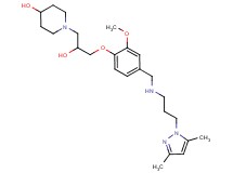 1-{3-[4-({[3-(3,5-dimethyl-1H-pyrazol-1-yl)propyl]amino}methyl)-2-methoxyphenoxy]-2-hydroxypropyl}-4-piperidinol