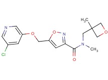 5-{[(5-chloropyridin-3-yl)oxy]methyl}-N-methyl-N-[(3-methyloxetan-3-yl)methyl]isoxazole-3-carboxamide
