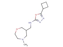 5-cyclobutyl-N-[(4-methyl-1,4-oxazepan-6-yl)methyl]-1,3,4-oxadiazol-2-amine