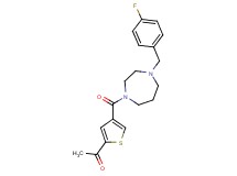 1-(4-{[4-(4-fluorobenzyl)-1,4-diazepan-1-yl]carbonyl}-2-thienyl)ethanone