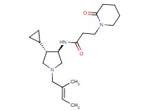 N-{rel-(3R,4S)-4-cyclopropyl-1-[(2E)-2-methyl-2-buten-1-yl]-3-pyrrolidinyl}-3-(2-oxo-1-piperidinyl)propanamide hydrochloride
