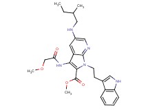 methyl 1-[2-(1H-indol-3-yl)ethyl]-3-[(methoxyacetyl)amino]-5-[(2-methylbutyl)amino]-1H-pyrrolo[2,3-b]pyridine-2-carboxylate