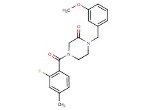 4-(2-fluoro-4-methylbenzoyl)-1-(3-methoxybenzyl)-2-piperazinone