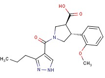 (3S*,4R*)-4-(2-methoxyphenyl)-1-[(3-propyl-1H-pyrazol-4-yl)carbonyl]pyrrolidine-3-carboxylic acid