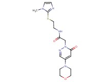N-{2-[(1-methyl-1H-imidazol-2-yl)thio]ethyl}-2-[4-(4-morpholinyl)-6-oxo-1(6H)-pyridazinyl]acetamide