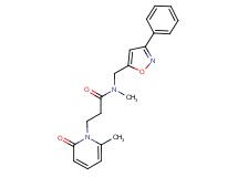N-methyl-3-(6-methyl-2-oxo-1(2H)-pyridinyl)-N-[(3-phenyl-5-isoxazolyl)methyl]propanamide