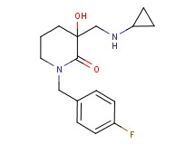 3-[(cyclopropylamino)methyl]-1-(4-fluorobenzyl)-3-hydroxy-2-piperidinone