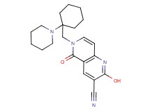 2-hydroxy-5-oxo-6-{[1-(1-piperidinyl)cyclohexyl]methyl}-5,6-dihydro-1,6-naphthyridine-3-carbonitrile