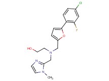 2-{{[5-(4-chloro-2-fluorophenyl)-2-furyl]methyl}[(1-methyl-1H-imidazol-2-yl)methyl]amino}ethanol