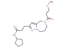 N-cyclopentyl-3-[5-(3-methoxypropanoyl)-5,6,7,8-tetrahydro-4H-pyrazolo[1,5-a][1,4]diazepin-2-yl]propanamide