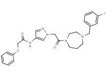 N-(1-{2-[4-(3-fluorobenzyl)-1,4-diazepan-1-yl]-2-oxoethyl}-1H-pyrazol-4-yl)-2-(phenylthio)acetamide