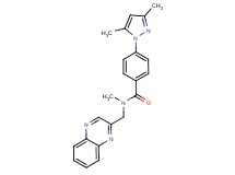 4-(3,5-dimethyl-1H-pyrazol-1-yl)-N-methyl-N-(2-quinoxalinylmethyl)benzamide