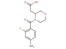 [4-(2-fluoro-4-methylbenzoyl)-3-morpholinyl]acetic acid