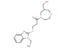(4-{3-[(1-ethyl-1H-benzimidazol-2-yl)thio]propanoyl}-1,4-oxazepan-6-yl)methanol