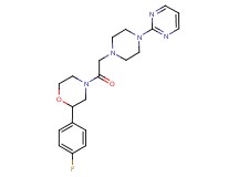 2-(4-fluorophenyl)-4-{[4-(2-pyrimidinyl)-1-piperazinyl]acetyl}morpholine