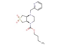 butyl (4aS*,7aR*)-4-(2-pyridinylmethyl)hexahydrothieno[3,4-b]pyrazine-1(2H)-carboxylate 6,6-dioxide