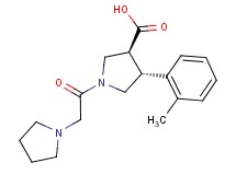 (3S*,4R*)-4-(2-methylphenyl)-1-(pyrrolidin-1-ylacetyl)pyrrolidine-3-carboxylic acid