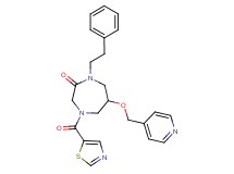 1-(2-phenylethyl)-6-(4-pyridinylmethoxy)-4-(1,3-thiazol-5-ylcarbonyl)-1,4-diazepan-2-one