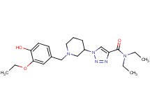 1-[1-(3-ethoxy-4-hydroxybenzyl)-3-piperidinyl]-N,N-diethyl-1H-1,2,3-triazole-4-carboxamide