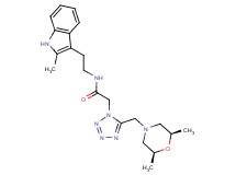 2-(5-{[(2R*,6S*)-2,6-dimethyl-4-morpholinyl]methyl}-1H-tetrazol-1-yl)-N-[2-(2-methyl-1H-indol-3-yl)ethyl]acetamide