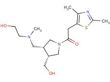 2-[{[(3R*,4R*)-1-[(2,4-dimethyl-1,3-thiazol-5-yl)acetyl]-4-(hydroxymethyl)pyrrolidin-3-yl]methyl}(methyl)amino]ethanol