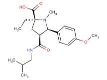 (2S*,4S*,5R*)-2-ethyl-4-[(isobutylamino)carbonyl]-5-(4-methoxyphenyl)-1-methylpyrrolidine-2-carboxylic acid