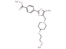 methyl 4-(4-{[4-(2-methoxyethoxy)-1-piperidinyl]methyl}-5-methyl-1,3-oxazol-2-yl)benzoate