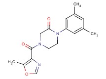 1-(3,5-dimethylphenyl)-4-[(5-methyl-1,3-oxazol-4-yl)carbonyl]-2-piperazinone