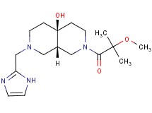 (4aS*,8aS*)-2-(1H-imidazol-2-ylmethyl)-7-(2-methoxy-2-methylpropanoyl)octahydro-2,7-naphthyridin-4a(2H)-ol