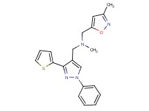 N-methyl-1-(3-methylisoxazol-5-yl)-N-{[1-phenyl-3-(2-thienyl)-1H-pyrazol-4-yl]methyl}methanamine