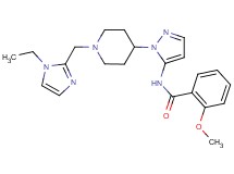 N-(1-{1-[(1-ethyl-1H-imidazol-2-yl)methyl]-4-piperidinyl}-1H-pyrazol-5-yl)-2-methoxybenzamide