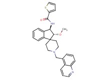 N-[(2R*,3R*)-2-methoxy-1'-(5-quinolinylmethyl)-2,3-dihydrospiro[indene-1,4'-piperidin]-3-yl]-2-thiophenecarboxamide