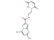 N-[2-(3,6-dioxo-3,6-dihydropyridazin-1(2H)-yl)ethyl]-5,7-dimethylpyrazolo[1,5-a]pyrimidine-2-carboxamide