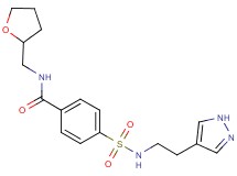 4-({[2-(1H-pyrazol-4-yl)ethyl]amino}sulfonyl)-N-(tetrahydro-2-furanylmethyl)benzamide