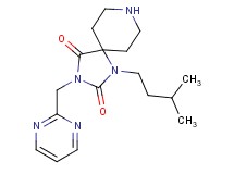 1-(3-methylbutyl)-3-(2-pyrimidinylmethyl)-1,3,8-triazaspiro[4.5]decane-2,4-dione hydrochloride