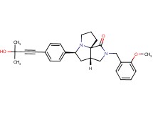 (3aS*,5S*,9aS*)-5-[4-(3-hydroxy-3-methyl-1-butyn-1-yl)phenyl]-2-(2-methoxybenzyl)hexahydro-7H-pyrrolo[3,4-g]pyrrolizin-1(2H)-one