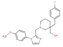(3-(4-fluorobenzyl)-1-{[1-(4-methoxyphenyl)-1H-imidazol-2-yl]methyl}-3-piperidinyl)methanol
