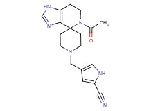 4-[(5-acetyl-1,5,6,7-tetrahydro-1'H-spiro[imidazo[4,5-c]pyridine-4,4'-piperidin]-1'-yl)methyl]-1H-pyrrole-2-carbonitrile