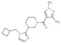 3-[1-(cyclobutylmethyl)-1H-imidazol-2-yl]-1-[(1,3-dimethyl-1H-pyrazol-4-yl)carbonyl]piperidine