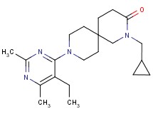 2-(cyclopropylmethyl)-9-(5-ethyl-2,6-dimethylpyrimidin-4-yl)-2,9-diazaspiro[5.5]undecan-3-one